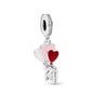 2025 Hot selling 925 Silver Pink Bird Moon Pendant Suitable for European Bracelets DIY Accessories Women's Charm Jewelry Gifts