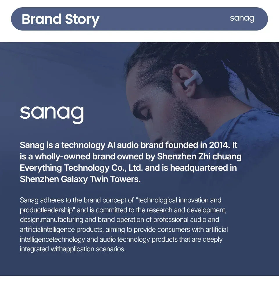 Sanag Bone Conduction Bluetooth Earphone 32GB Memory IPX8 Swimming Headphones Flash-sale Wireless Headset MP3 Earbuds