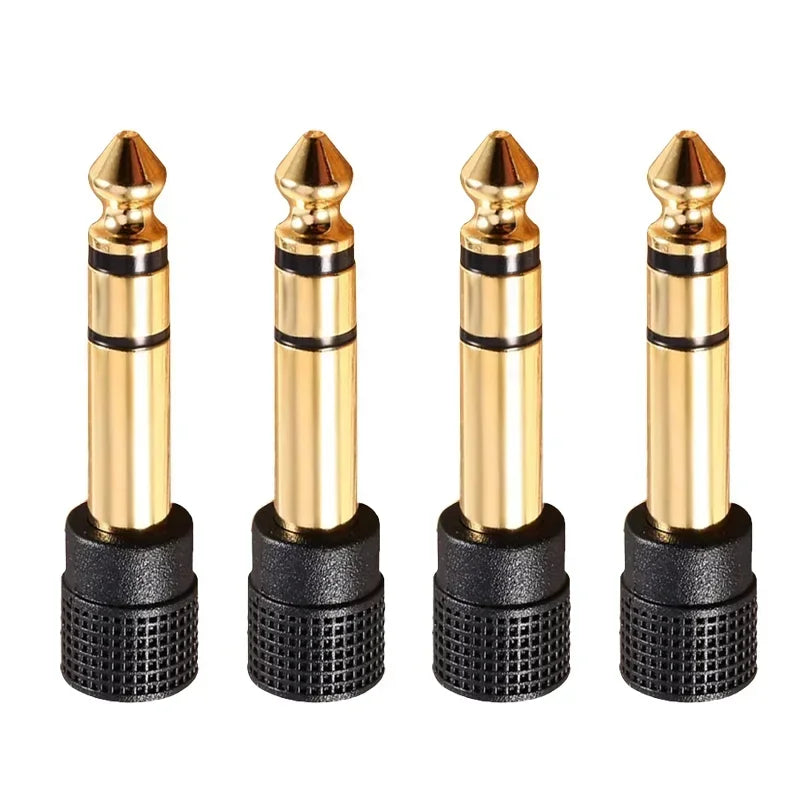 2/4/8Pcs Gold Plated 6.35mm Male Plug to 3.5mm Female Connector Stereo Plug for Microphone Headphone Audio Speaker Adapter