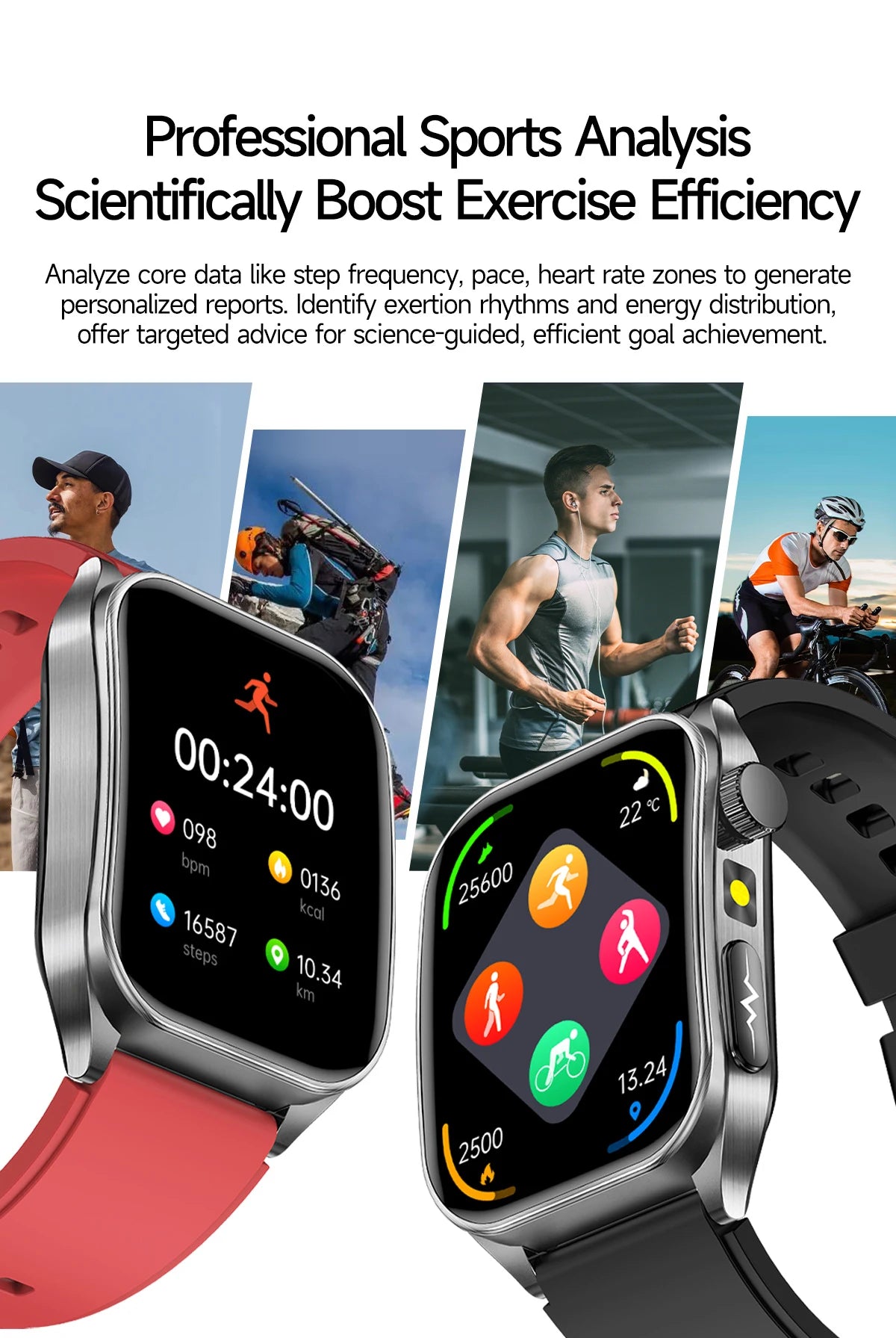 GUHUAVMI New Laser Therapy ECG+PPG Smart Watch Health Monitor Blood Lipids Uric Acid Heart Rate Tracking Monitoring Smartwatches