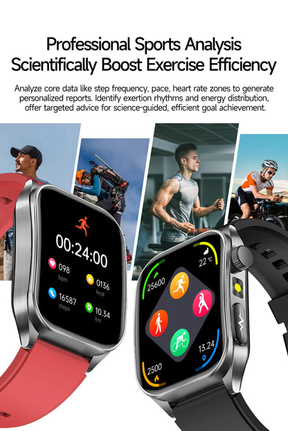 GUHUAVMI New Laser Therapy ECG+PPG Smart Watch Health Monitor Blood Lipids Uric Acid Heart Rate Tracking Monitoring Smartwatches