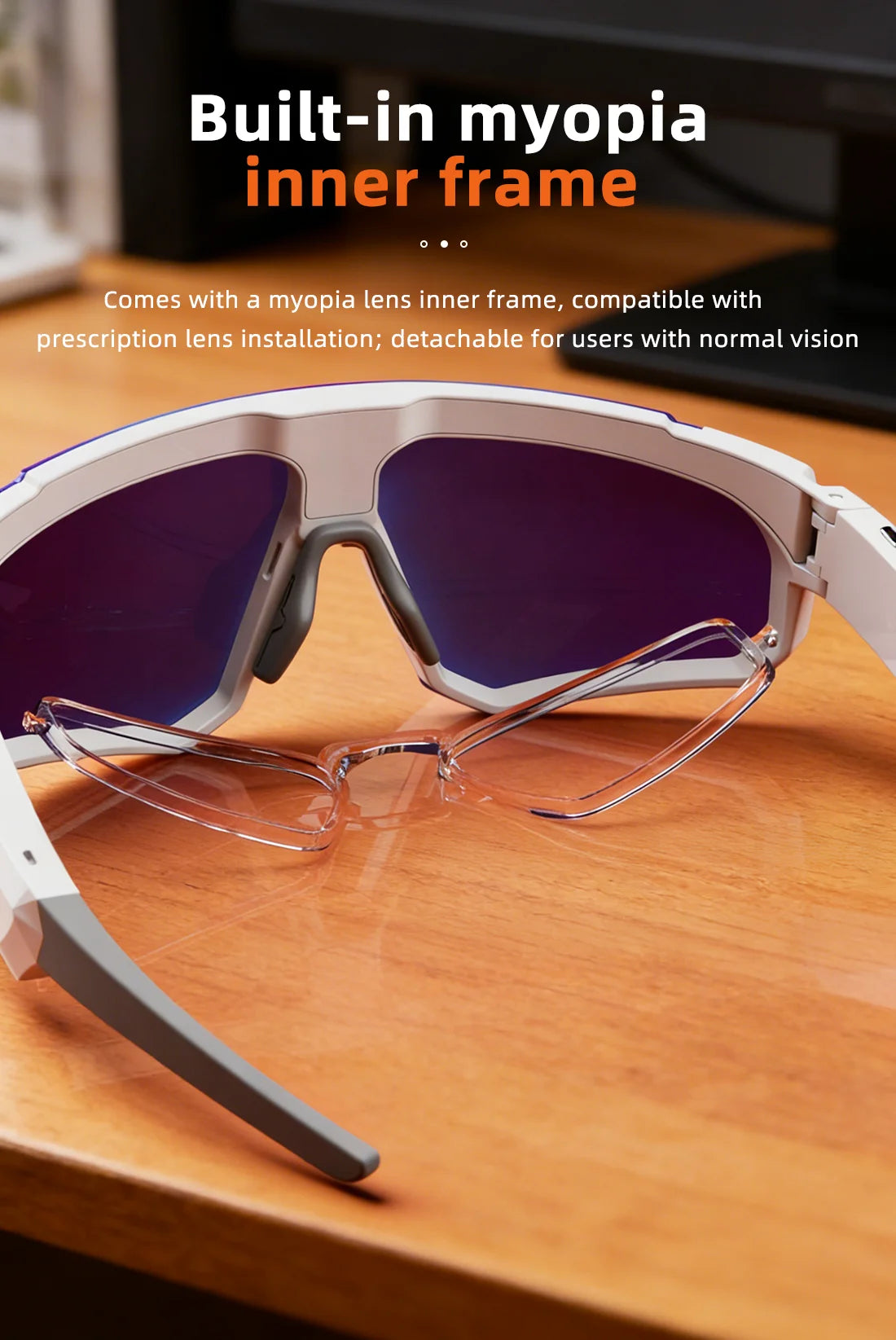 New AI Smart Glasses With Camera 1200P Video Recording Anti-Shake Shooting Sunglasses Bicycle Riding Windproof Goggles Men Women