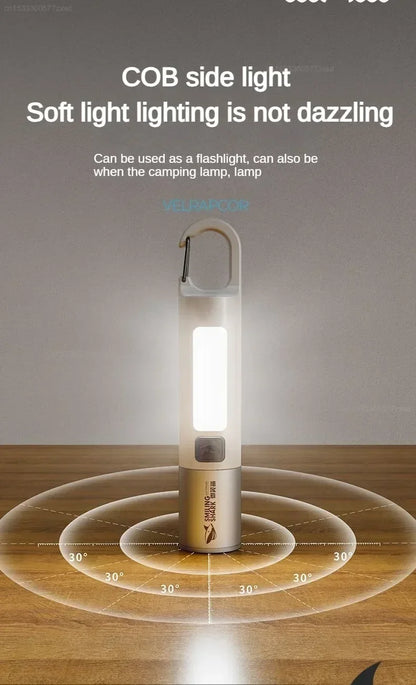 Outdoor Strong Lights Flashlight Camping Emergency Household High Brightness Multifunctional Rechargeable With Side Light