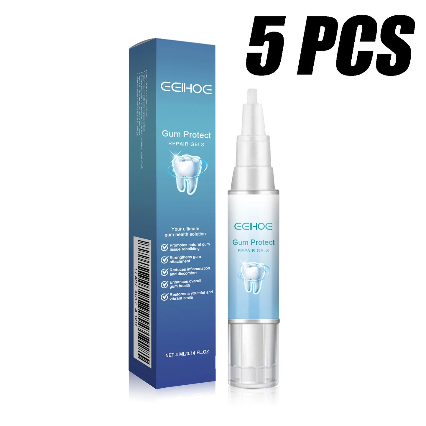 Damaged Gum Repair Care Gel Deep Cleaning Effectively Removes Yellow Teeth Stains Tartar Fresh Breath Teeth Cleaning Gel 4ml