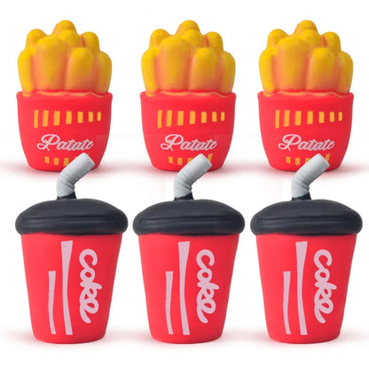 1PC TPR Stress Relief Toys Release Decompression Squeezing Simulation Coke French fries Hamburgers Slow Rebound Birthday Gift