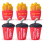 1PC TPR Stress Relief Toys Release Decompression Squeezing Simulation Coke French fries Hamburgers Slow Rebound Birthday Gift