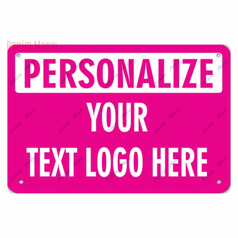 Customize Your Logo Metal Tin Sign, Personalize Your Text Here Wall Decor, Tin Sign, Home Decor, Plaques Art Poster, WYD12