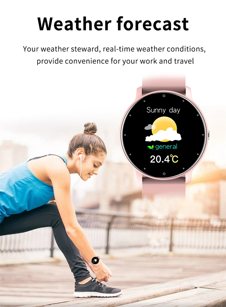 Smartwatch LIGE męski damski z pełnym ekranem dotykowym Sportowy zegarek fitness męski IP67 Wodoodporny Bluetooth dla Androida iOS Smartwatch Mężczyźni