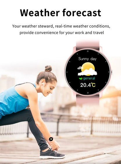Smartwatch LIGE męski damski z pełnym ekranem dotykowym Sportowy zegarek fitness męski IP67 Wodoodporny Bluetooth dla Androida iOS Smartwatch Mężczyźni