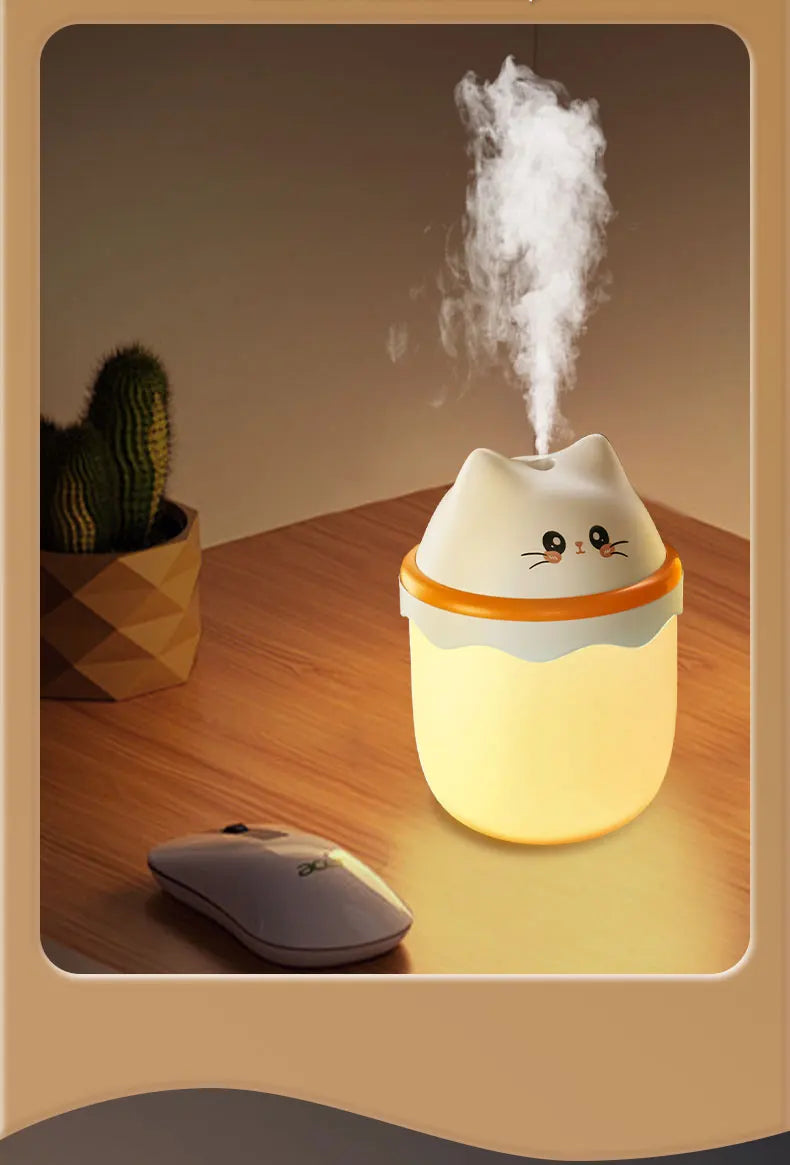 Cute Pet Humidifier Desktop Home Mini Spray Hydrator Atmosphere Night Light Office Creative Portable Cold Fog For Travel Bedroom