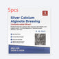 2/3/4in 5/10pcs Ag Silver Calcium Alginate Wound Dressing Pads Soft Silver Highly Absorbent Dressings for Wound Care