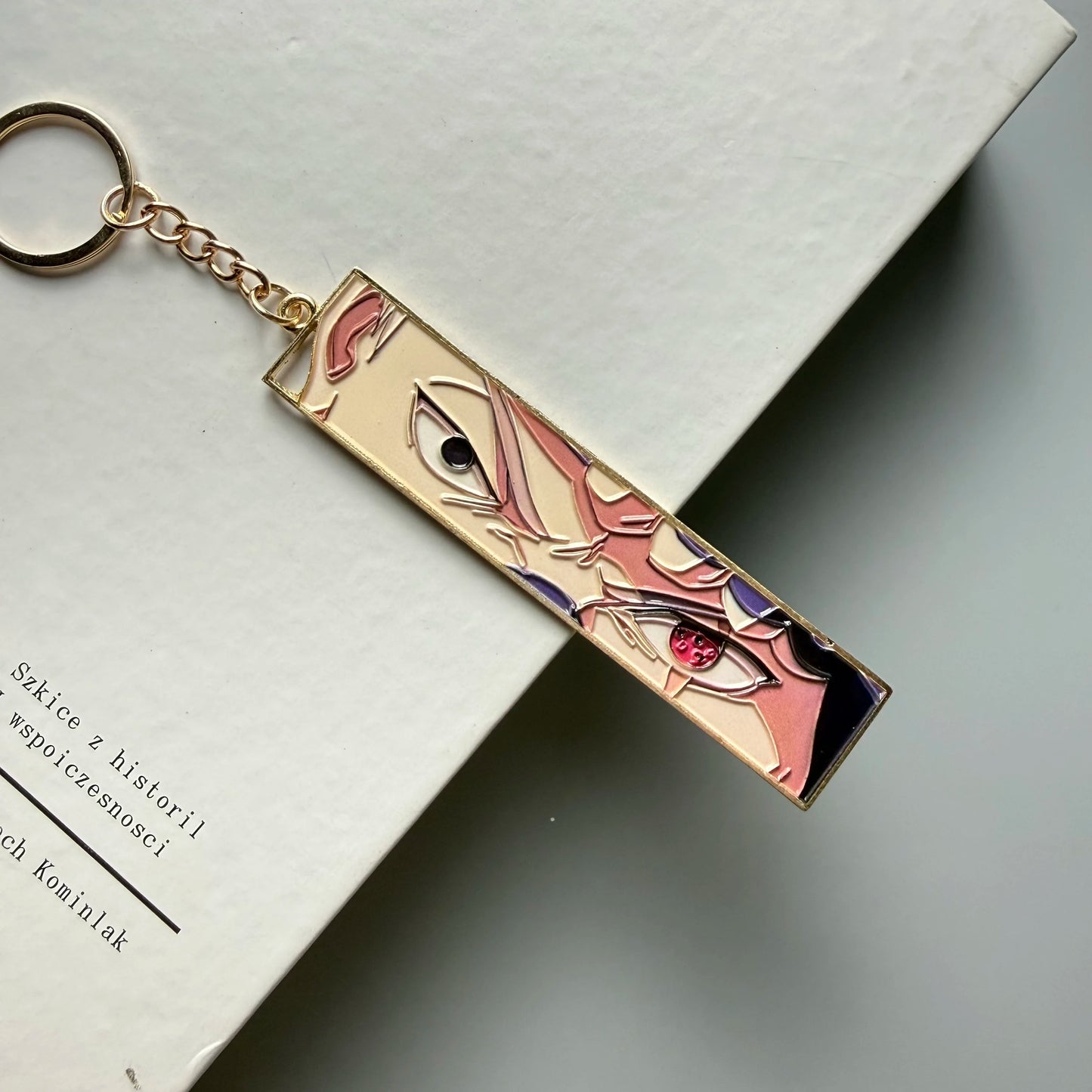 Anime Metal Hollow Out Keychains Bookmark Cute Jet Manga Fashion Bag Key Tag Jewelry Accessory Key Ring Holder Gift Anime