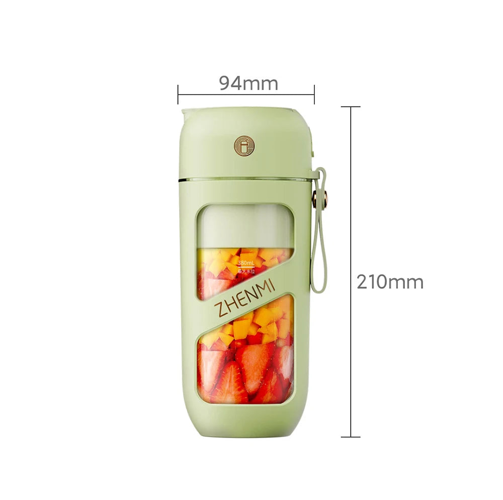 ZHENMI Portable Vacuum Juicer Crushed Ice Mixer Electric Mini Blender Fruit Vegetables Quick Juicing Kitchen Food Processor