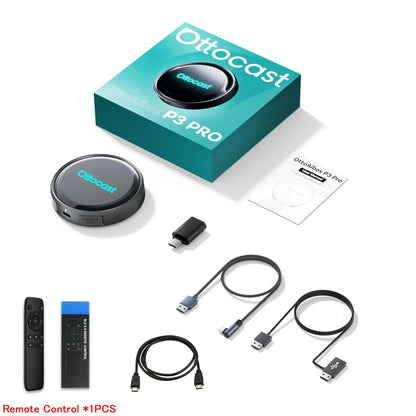 Ottocast OttoAibox P3 Pro AI Box Wireless CarPlay Android Auto QCM 6225 HDMI YouTube Netflix Video for Benz VW Ford Toyota
