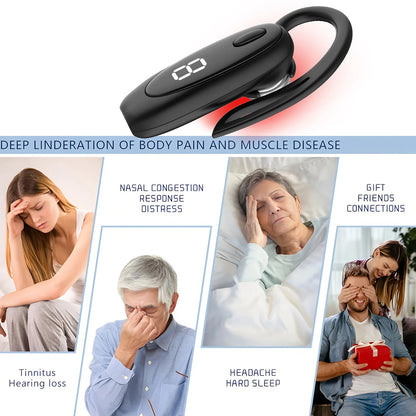 Smart nanometer 650nm Tinnitus Ear Laser Therapy Irradiation Tinitus Otitis Media Deafness Treatment Ear-hanging Style Earplug