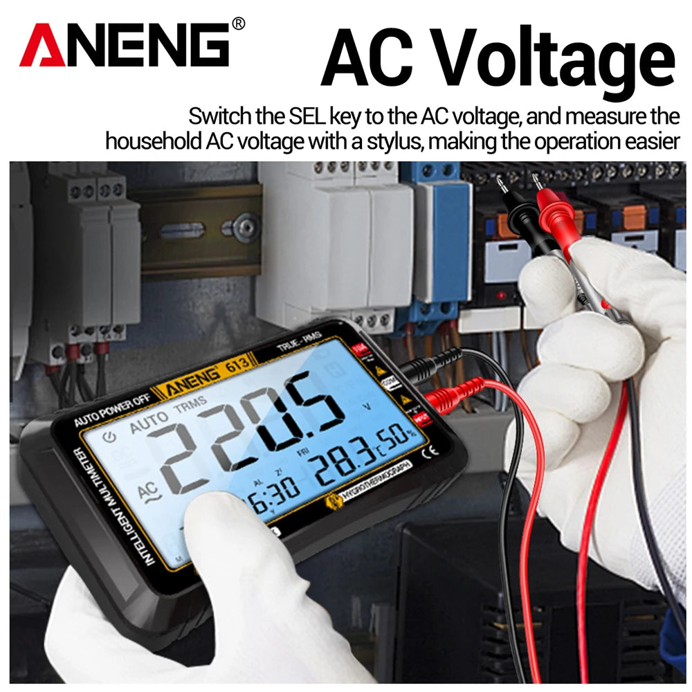 Smart Multimeter Detector 4000 Count Digital  AC/DC Curent Voltage Resistor Measurement  3 in 1 Professional Test Tool ANENG 613