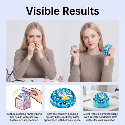 Marine Animal Shell Steamed Stuffed Bun Toy Glitter Mud Fun Decompression Toy Funny Stress Anxiety Relief Squeeze Prank Toy