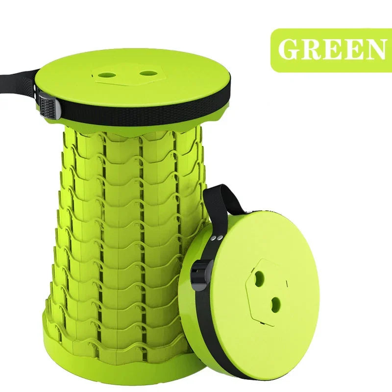 Telescopic Folding Camping Chair, Portable Foldable Camping Stool, Folding Beach Chair, Foldable Stool for Fishing Hiking Garden