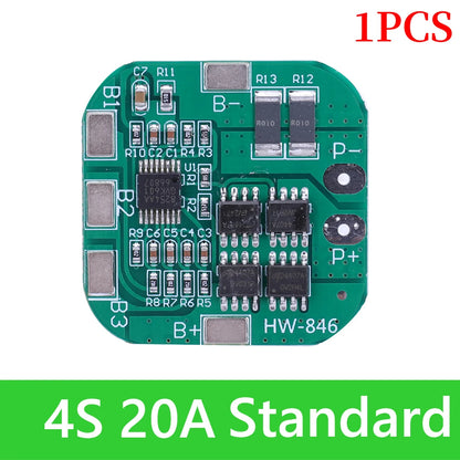 BMS 3S/4S 5A 10A 20A 25A 40A 60A Płytka zabezpieczająca ładowarkę do akumulatorów litowo-jonowych 18650 do wiertarki 12 V z funkcją wzmocnienia/balansu