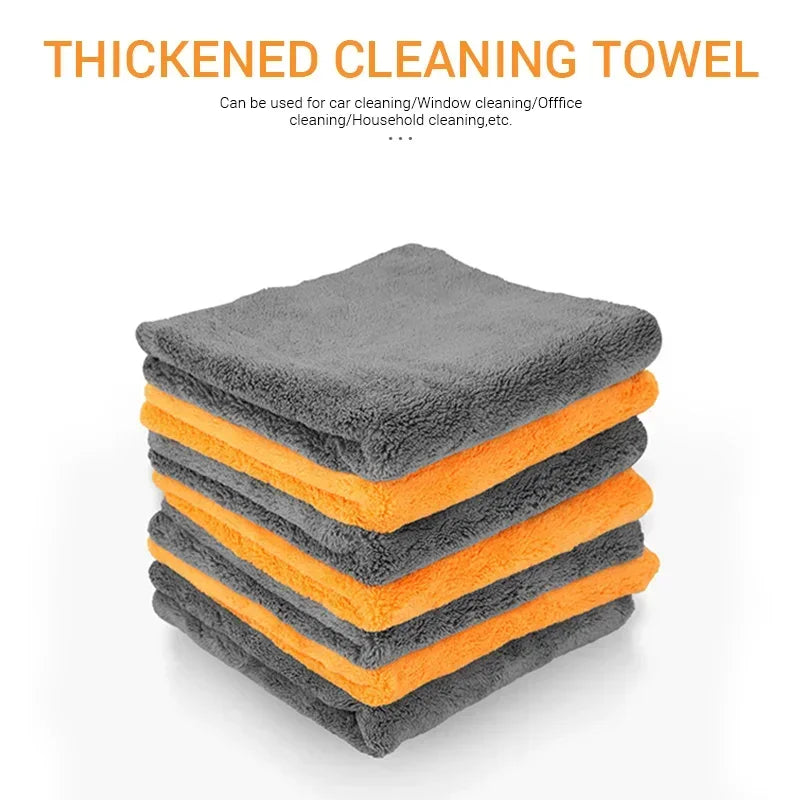 1/2/6/9 Packs 300GSM Car Thicken Cleaning Cloth Professional Cleaning Car Wiping Microfiber Towel Car Wash Rag 40x40cm New