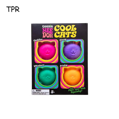Needoh Nice Ice Baby Mini 4 Pack Squish Cube Sensory Toy Multicolored Knead Stretch Stress Relief Hand Squeeze Toy Leisure Gift