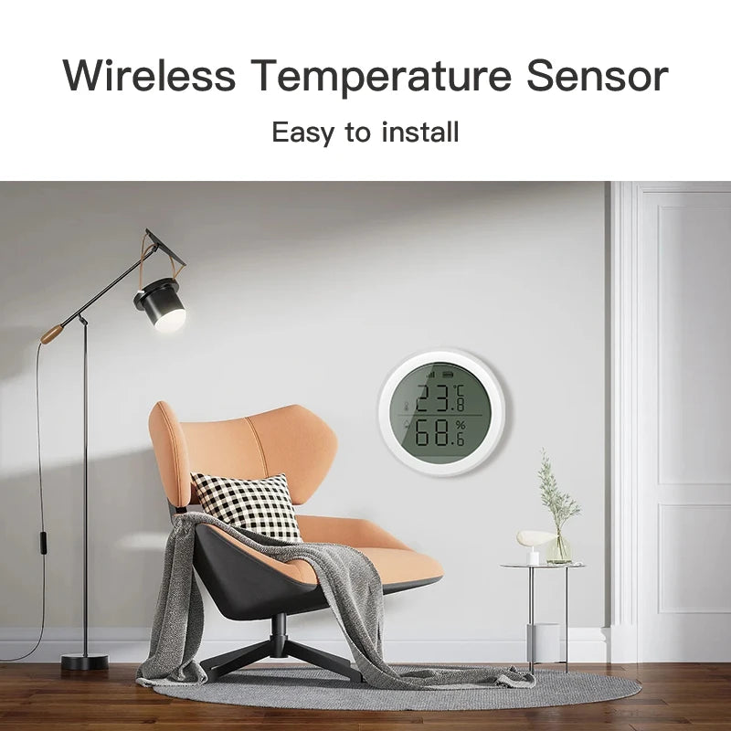 Temperature and Humidity Sensor With LCD for ZigBee Smart life APP Google Alexa Voice Control Support Multi-mode Gateway Option