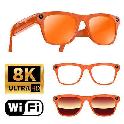 Lenovo Upgrade Smart AI Glasses 1600W HD 8K Shooting Camera Photo Video Voice Call Translation Bluetooth AI Motorcycle Glasses