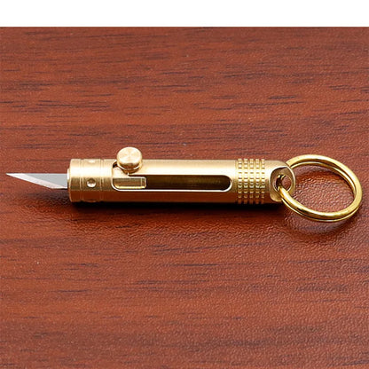 Brass Mini Paper Cutting Knif Self-defense Key Chain Outdoor Portable Knife Portable Removal Express Art Knife