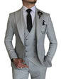 3 Piece Men's Wedding Dress Suits Slim Fit Lapel Tuxedos Party Leisure Formal Male Suit For Groomsman Suit (Blazer+Vest+Pants)