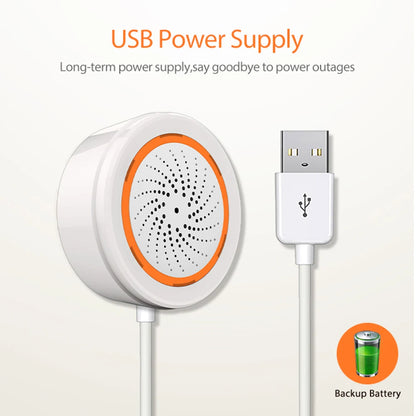 Tuya Zigbee Sound Light Sensor Smart Alarm Siren App Remote Control Home Security Protection System USB Sound Light Sensor