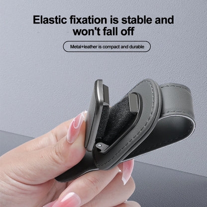Car Eyeglass Storage Clip Sun Visor Sunglasses Holder Super Fiber Leather for Auto Interior Accessories Car Eyeglass Holder