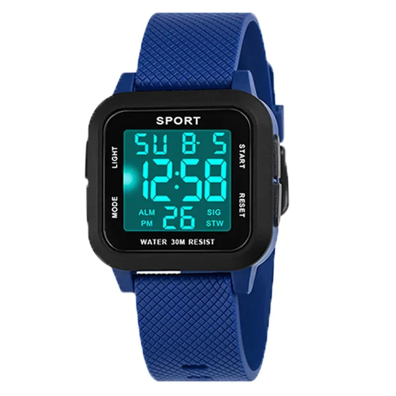 YIKAZE Sports Watch for Men Luminous Waterproof Men's Sport Watches Outdoor Military Clock Student LED Electronic Wristwatch