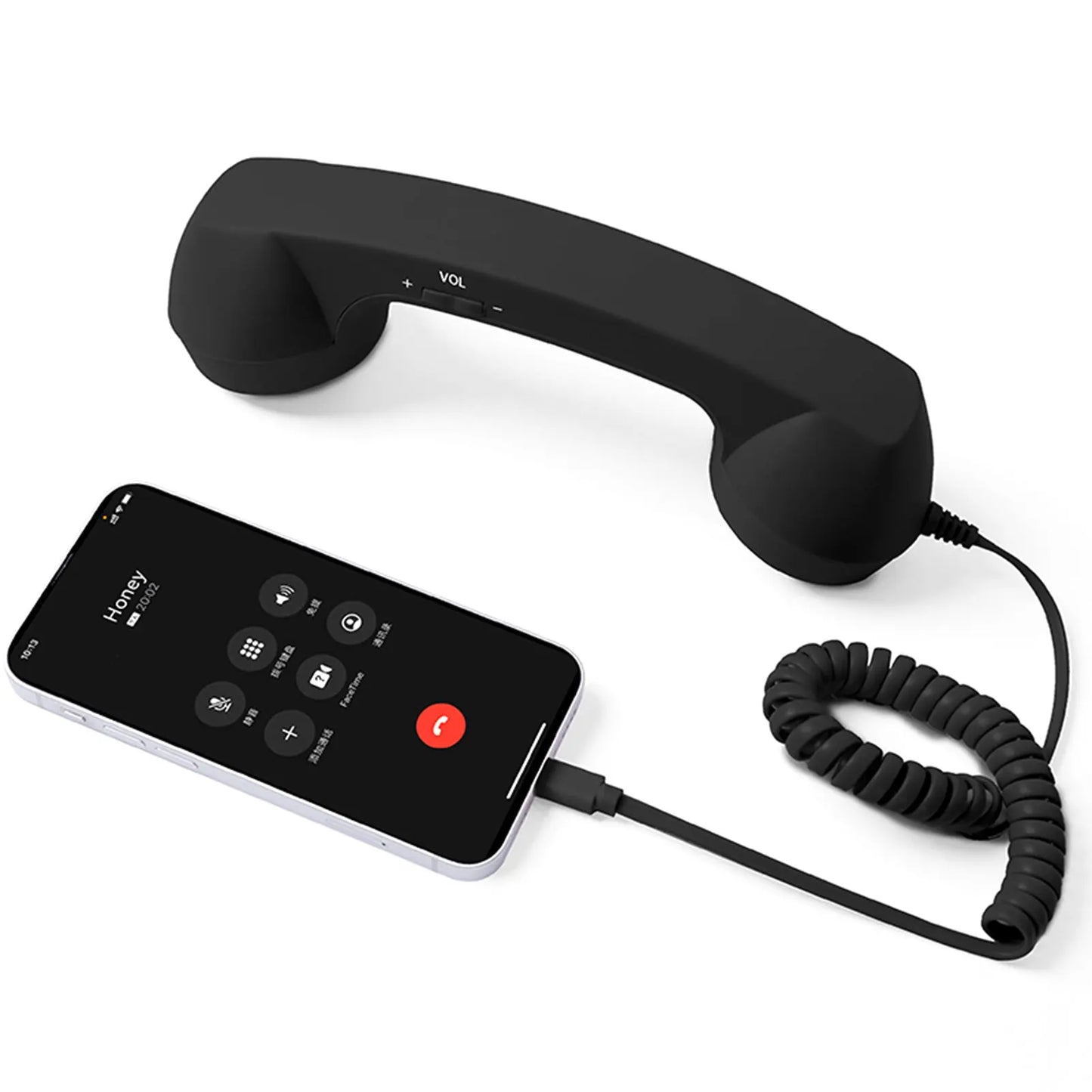 C-Type Telephones Handset Mobile Calls Receiver Type-C Plug Play Crystals Clear Calls Type C Adapter Mic Microphone Speaker