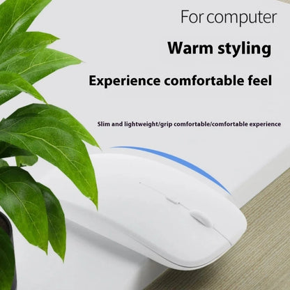 Battery-Powered Wireless Mouse Slim Bluetooth-compatible Computer Mice Portable Cordless Mouse for iPad Laptop Desktop Tablet