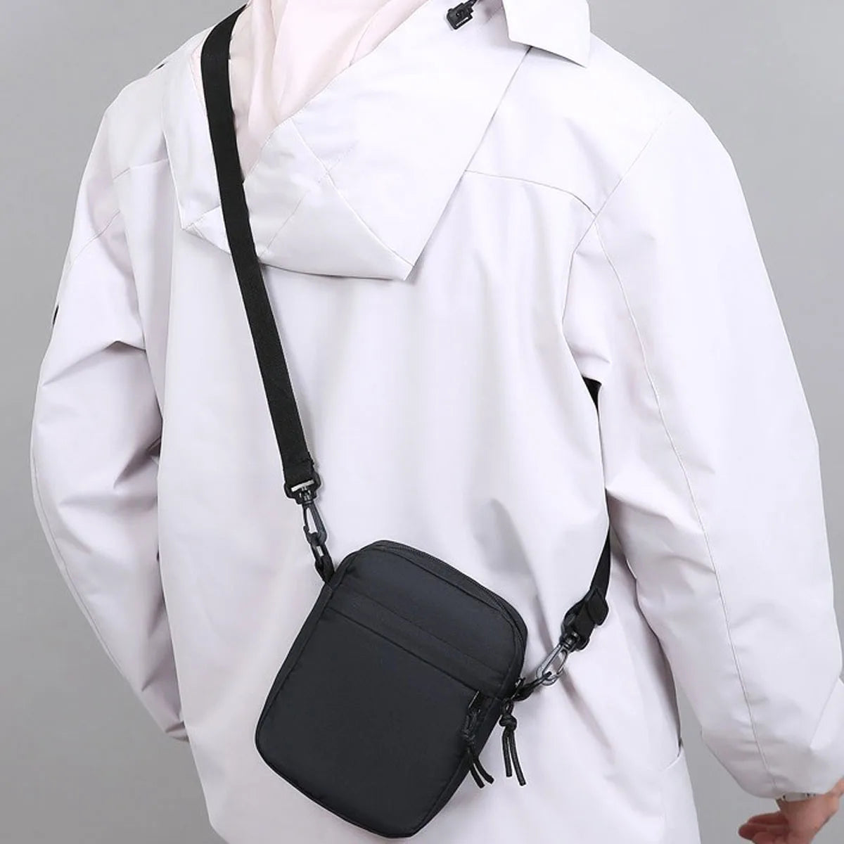 Men's and women's Single Shoulder Bag Crossbody Bags, Solid-Colored Lightweight Mobile Phone Bags for Travel Photography