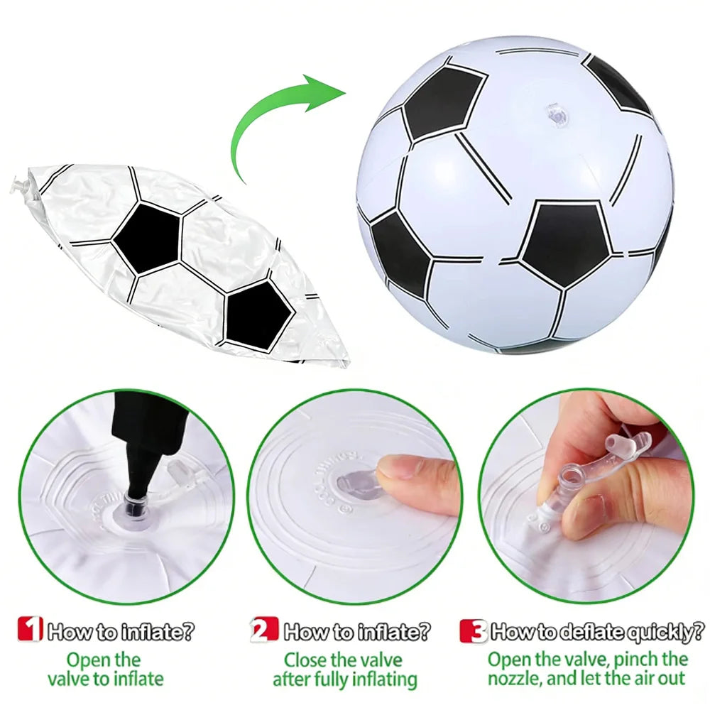 1pc Inflatable Beach Ball Football Soccer Ball for Summer Swimming Pool Party Favor Game for Boys Girls
