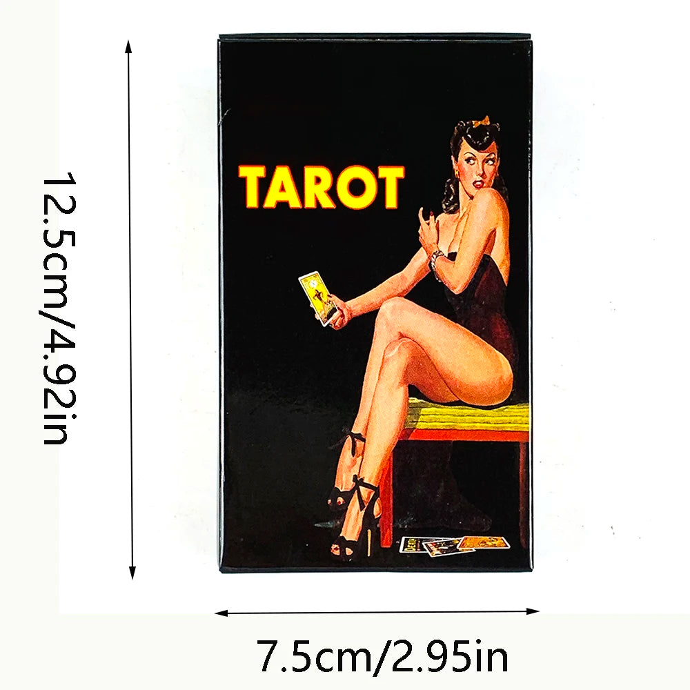 Big Size Tarot Deck 78 Cards Magazines Themed Tarot Card Deck With Guide Book,Halloween and Christmas Party Games Cards