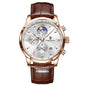 LIGE Casual Men Watch Luxury Leather Waterproof Sport Quartz Wristwatch Chronograph Military Watch for Men Relogio Masculino
