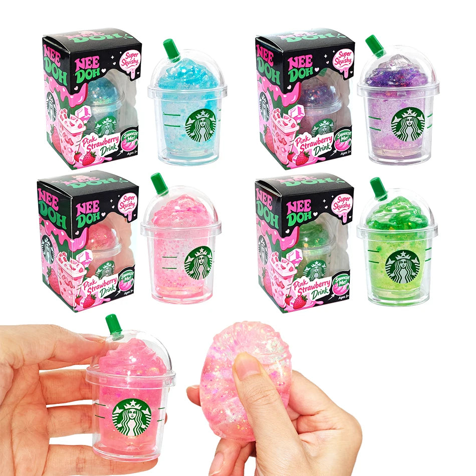 2026 New Schylling NeeDoh Bilnd Box Stress-relief drink cup Sensory Squeeze Toy Stress Relief Snowball For Focus ADHD