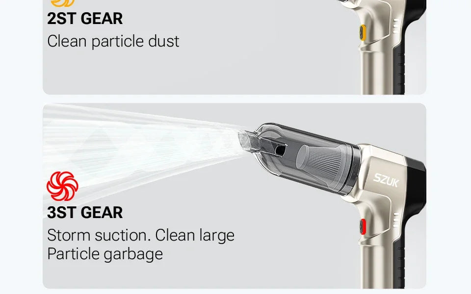 SZUK NEW C017MAX Car Vacuum Cleaner Wireless Mini Handheld Strong Suction Cleaning Machine Portable Vacuum Cleaner for Car Home