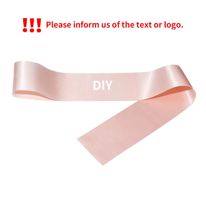 Diy Custom Personality Satin Sash Writen As You Want Wedding Bridal Shower Team Bride Tribe Satin Sash Bachelorette Party Decor