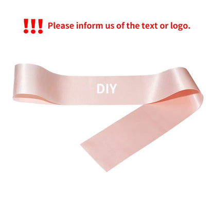 Diy Custom Personality Satin Sash Writen As You Want Wedding Bridal Shower Team Bride Tribe Satin Sash Bachelorette Party Decor
