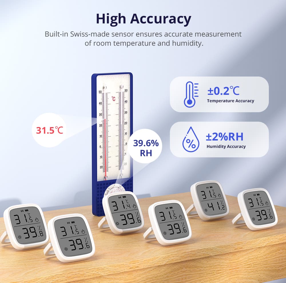 SONOFF SNZB 02D Zigbee Temperature Humidity Sensor with 2.5" LCD Screen for EWeLink SONOFF ZigBee Bridge Alexa Google Home Alice