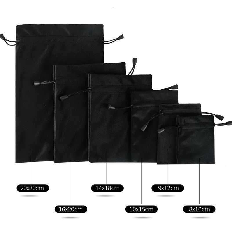 1pcs Gift Cloth Bags with Drawstring New Year Wedding Easter Package Pouches Soft Touching Jewelry Velvet Bag