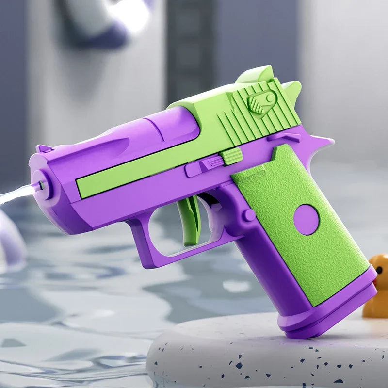Portable Water Gun Children Manual Ice Burst Automatic Reloading Waterguns Summer Outdoor Pool Garden Fight Games Toys for Kids