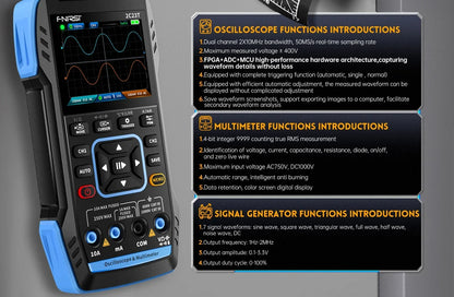 FNIRSI 2C23T 2C53T Upgrade 50MHz Handheld Digital Oscilloscope Multimeter Signal Generator 3 in 1 Dual Channel Automotive Tools