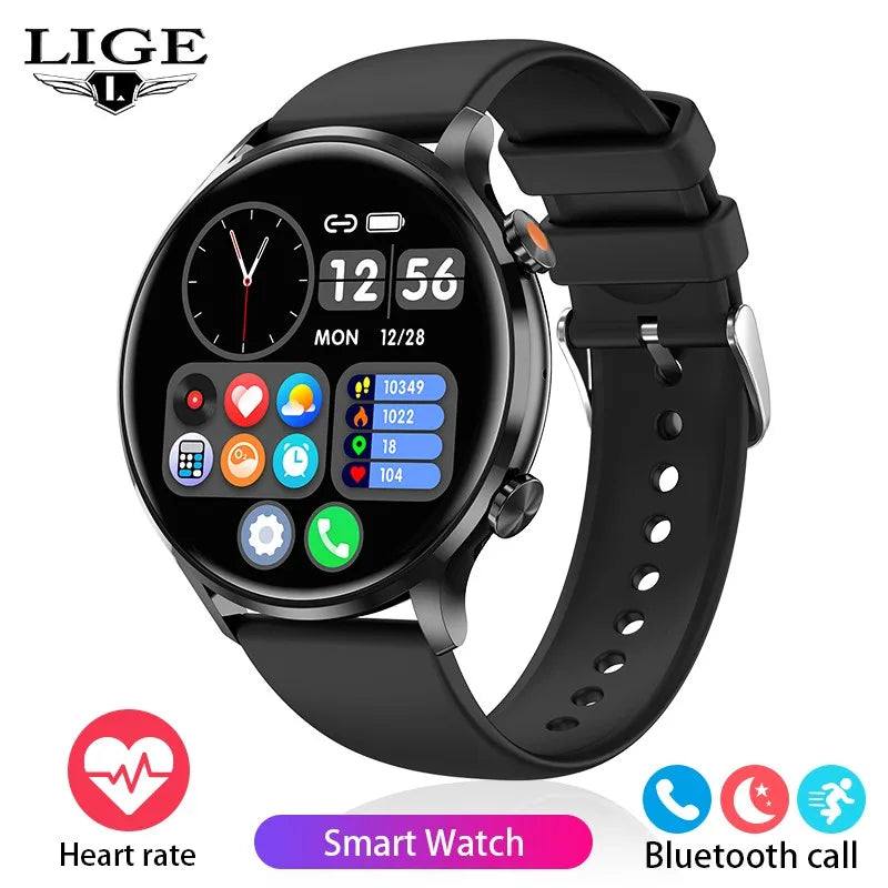 LIGE nowy wytrzymały wojskowy smartwatch z połączeniami Bluetooth dla mężczyzn 1,95" ekran HD 100+ trybów sportowych monitorowanie zdrowia Smartwatch dla Androida i iOS