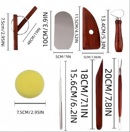 Pottery Clay Sculpting Tools Kit  Ceramic Wax Clays Carving Tools for Art Craft Pottery Sculpting Modeling Tool Set
