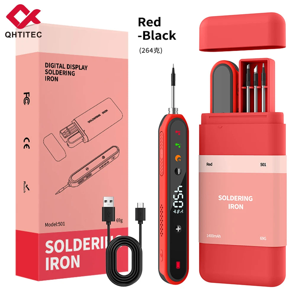 JCD USB Soldering Iron Portable 5V 15W built-in battery with Three-Level Temperature Control Wireless Mini Soldering Tools