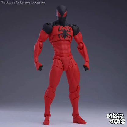 16cm MESS TOYS 1/12 Spider-Man Venom Symbiote Kaine Parker Scarlet Spider Black & Red Suit Action Figure Anime Model Toy Gifts